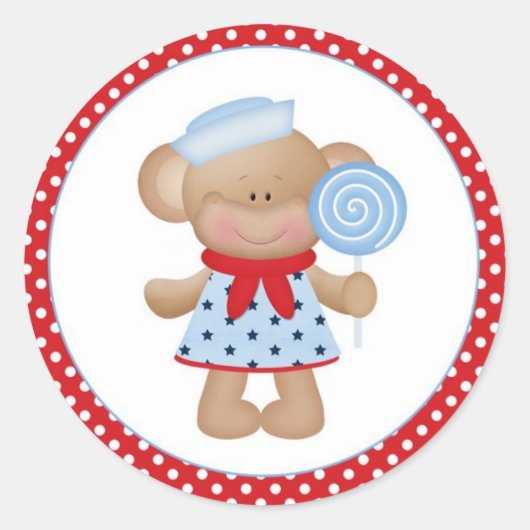 ガールモンキーセーラー ラウンドシール (正面)