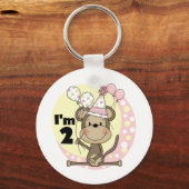 ガールモンキーパーティーハット2nd誕生日 キーホルダー (正面)