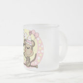 ガールモンキーパーティーハット2nd誕生日 フロストグラスマグカップ (正面右)