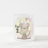 ガールモンキーパーティーハット2nd誕生日 フロストグラスマグカップ (中央)
