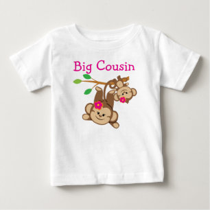 ガールモンキービッグいとこさん ベビーTシャツ