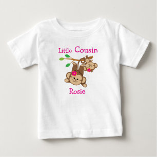 ガールモンキーリトルいとこさん ベビーTシャツ