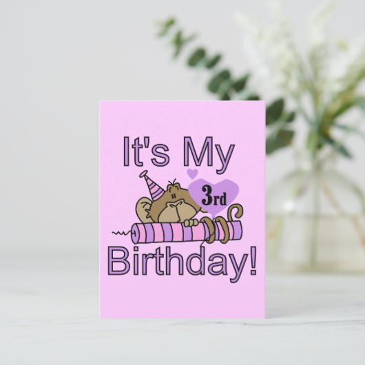 ガールモンキー3rd誕生日Tシャツとギフト ポストカード (スタンド正面)