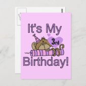 ガールモンキー3rd誕生日Tシャツとギフト ポストカード (正面/裏面)