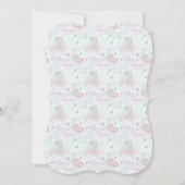 ガールユニコーンベビーシャワー招待状 招待状 (裏面)