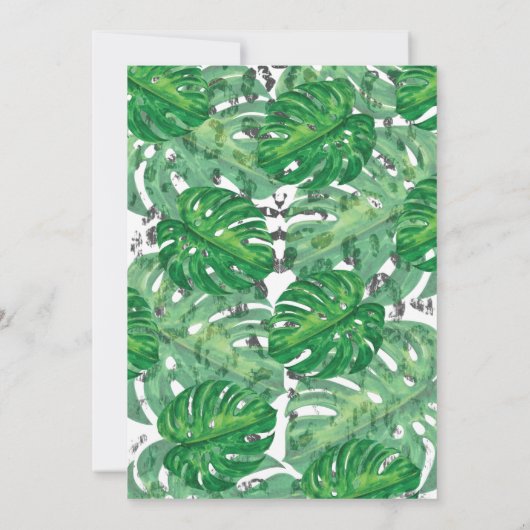 ガールライオンイラストレーションサファリファースト誕生日 招待状 (裏面)