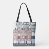 ガールライディングバイク過去アムステルダムトールハウスアート トートバッグ (裏面)