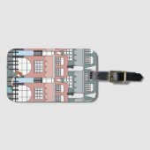 ガールライディングバイク過去アムステルダムトールハウスアート ラゲッジタグ (正面横)