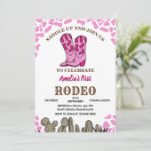 ガールラウンドファーストロデオ1stパーティー誕生日 招待状 (スタンド正面)