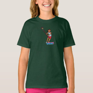 ガールラクロスプレーヤー-ダーク Tシャツ