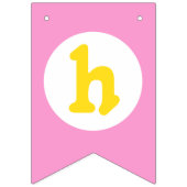 ガールラバーダック幸せ1stバースデーバンティングバナー バンティングフラッグ (第2の旗)