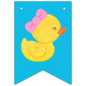 ガールラバーダック幸せ1stバースデーバンティングバナー バンティングフラッグ (第1の旗)