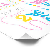 ガールラバーダック1stバースデーマイルストーンポスター フォトプリント            (角)