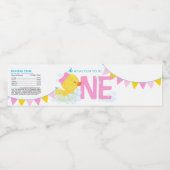 ガールラバーダック1st誕生日の栄養の事実戻る ペットボトルラベル (シングルラベル)