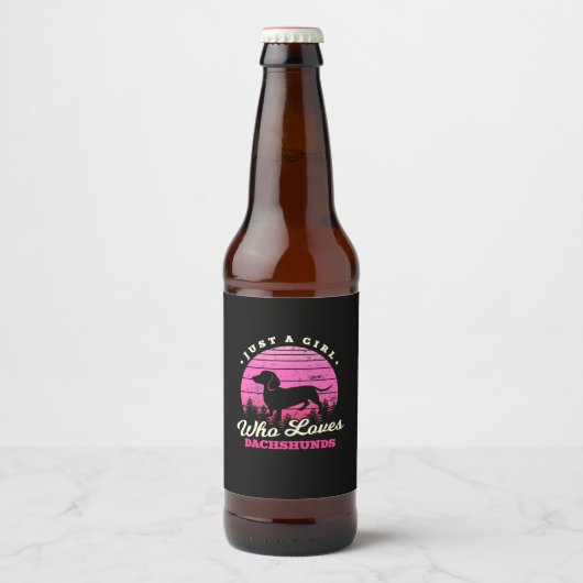 ガールラブダックスフント ビールラベル (正面)