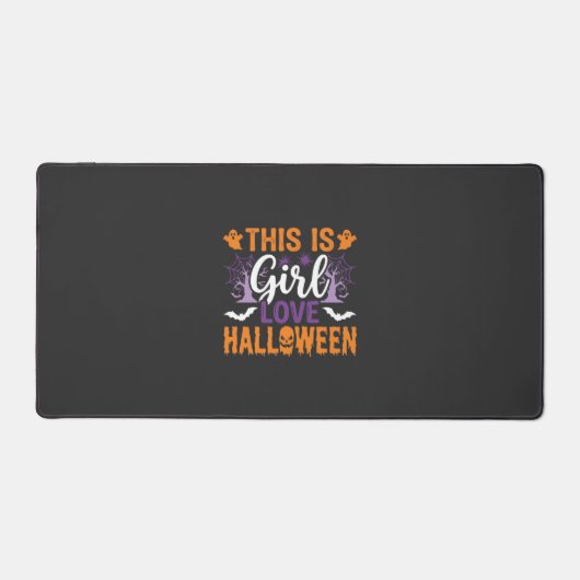 ガールラブハロウィーンゴーストデザイン1 デスクマット (正面)