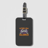 ガールラブハロウィーンゴーストデザイン1 ラゲッジタグ (正面縦)
