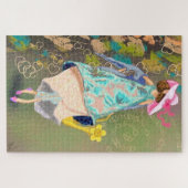 ガールラブ春の花スケッチファンタジーフェアリータル ジグソーパズル (横)