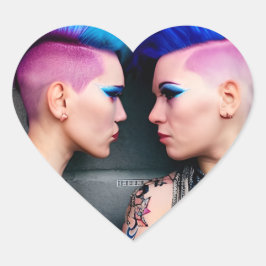 ガールラブ | LGBTQ+カップルAIアート ハートシール