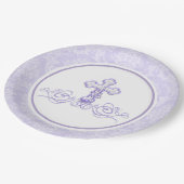 ガールラベンダーパープルバプテスマ紙プレート ペーパープレート (アングル)