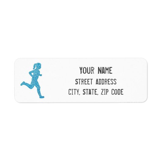 ガールランナー差出人住所ラベル ラベル (正面)
