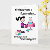 ガールランナー誕生日カード カード (黄色い花)