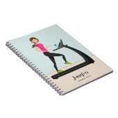 ガールランニングズオンアトレッドミルスケッチフィットネス ノートブック (右側)
