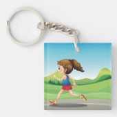 ガールランニングズキーチェーン キーホルダー (正面)