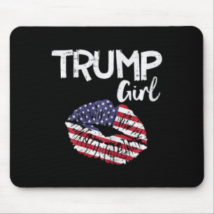 ガールリップアメリカ国旗のプロドナルド2020 Gop Giの投票 マウスパッド