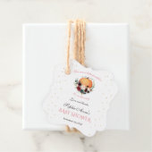 ガールリトルカボキンバーガンディフローラベビーシャワー フェイバータグ (インサイチュ)