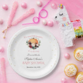 ガールリトルカボキンバーガンディフローラベビーシャワー ペーパープレート (パーティー)