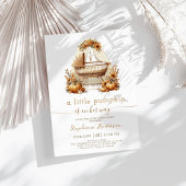 ガールリトルカボチャ秋ボホベイビーシャワー 招待状