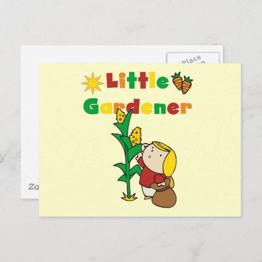 ガールリトルガーデナーTシャツとギフト ポストカード (正面/裏面)