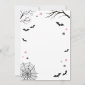 ガールリトルブハロウィーンカボチャ赤ちゃんシャワー 招待状 (裏面)