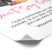 ガールリトルブー幽霊ベビーシャワー言わないベビー ポスター (角)