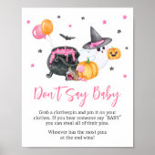 ガールリトルブー幽霊ベビーシャワー言わないベビー ポスター (正面)