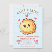 ガールリトルラトケHanukkahベビーシャワー 招待状 (正面)