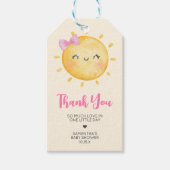 ガールリトルレイオブサンシャインベビーシャワーメッセージカード ギフトタグ (正面)