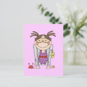 ガールリラックスズのビーチTシャツとギフト ポストカード (スタンド正面)