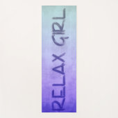 ガールリラックスブルーグリーン素朴な ヨガマット (正面)