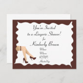 ガールレッグブライダルシャワー招待 招待状 (正面/裏面)