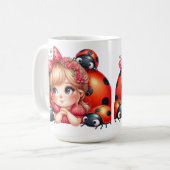 ガールレディバグ コーヒーマグカップ (正面左)