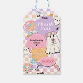 ガールレトログルーヴィリトルブー誕生日メッセージカード ギフトタグ (正面)