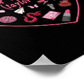 ガールレトロテイラーファーストネームパーソナライズされたヴァレンティン ポスター (角)