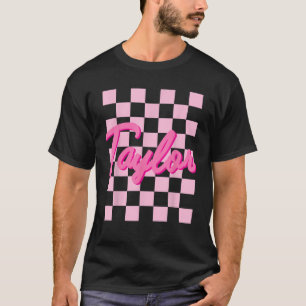 ガールレトロテイラー名パーソナライズされたGroovy B Tシャツ