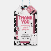 ガールレトロ幽霊ハロウィーン誕生日メッセージカード ギフトタグ (正面)