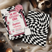 ガールレトロ幽霊ハロウィーン誕生日 招待状