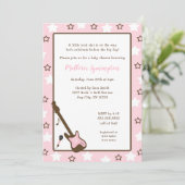 ガールロックスターベビーシャワー招待状 招待状 (スタンド正面)