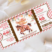 ガールワイルドウエスト女性のカーボーイ誕生日チケット 招待状