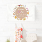 ガールワイルドフラワーオネダーフル1歳のパーティー 横断幕 (インサイチュ)